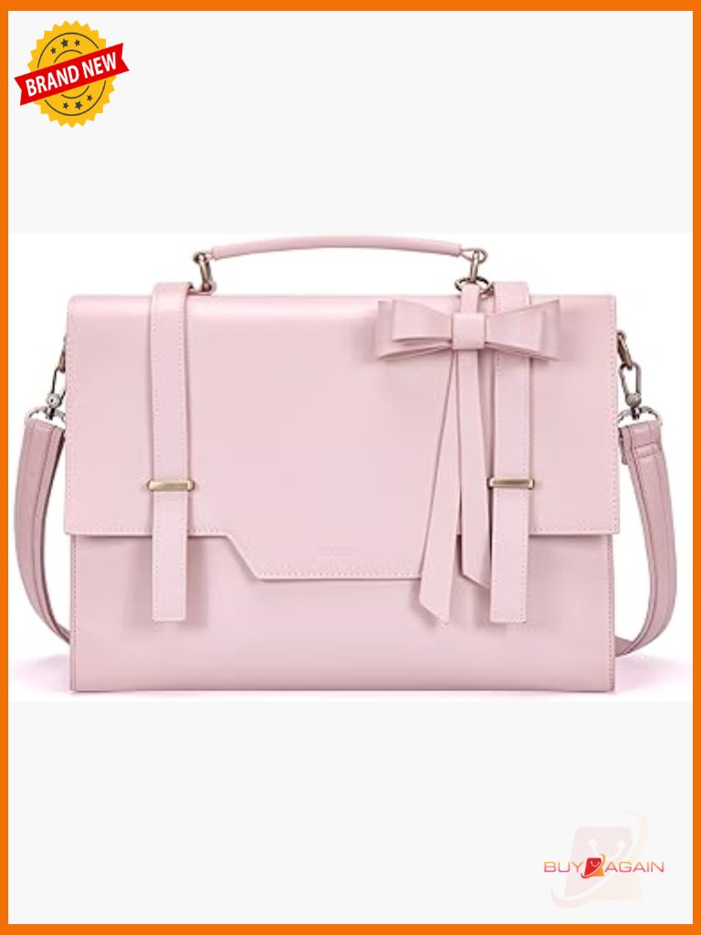 Laptop Messenger Bag 15.6 Inch Vegan Leather Satchel Handbag Briefcase
